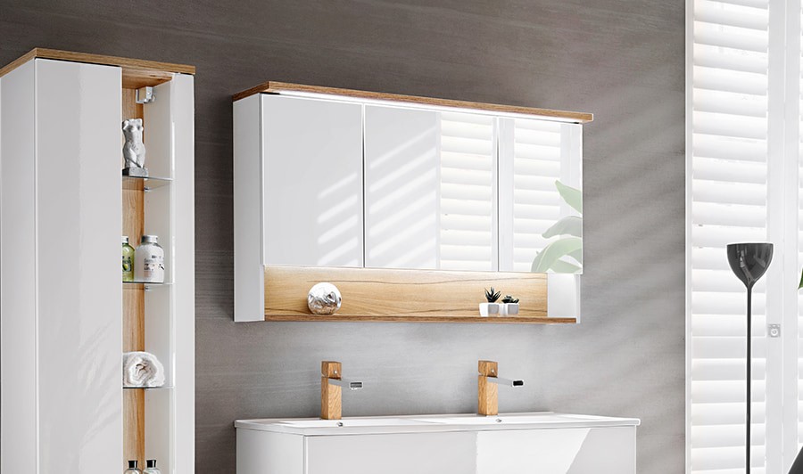 Meuble salle de bains armoire de toilette avec miroir rmoire suspendue  66x16,5x63cm blanc
