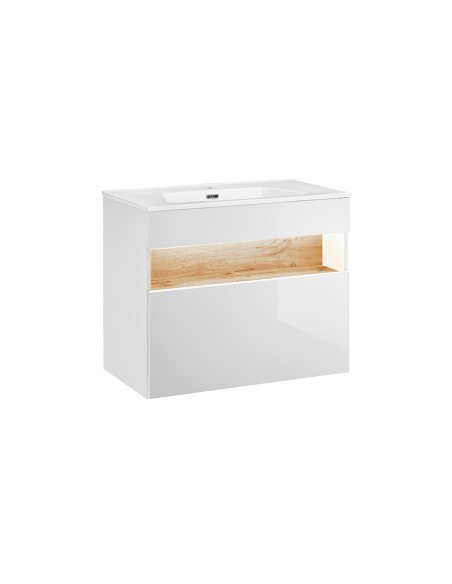 Meuble blanc vasque 80 cm