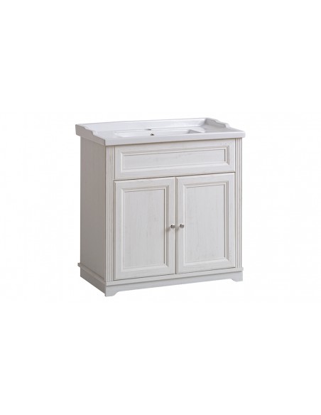 meuble vasque blanc classique