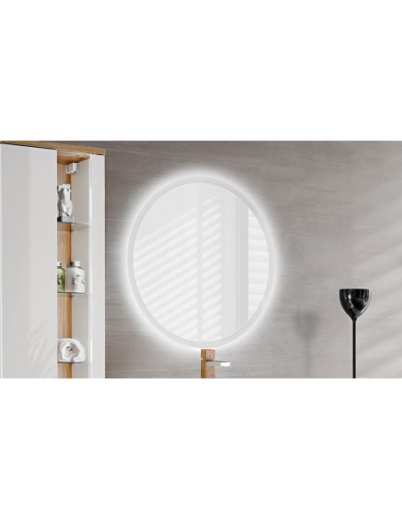 miroir rond led salle de bain 80 cm