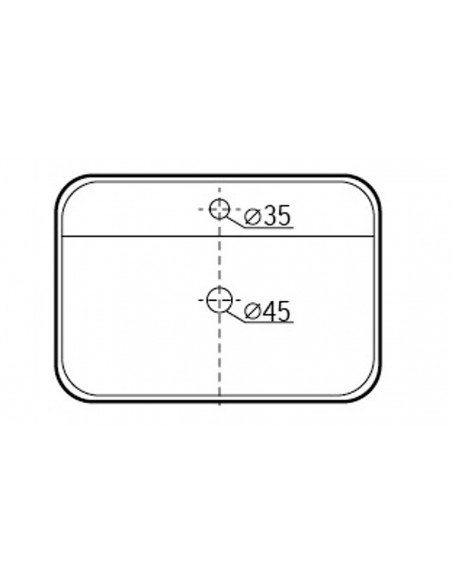 dimensions trous robinets