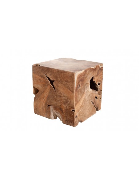 Table basse cube bois teck