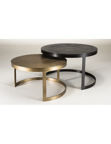 Lot deux tables gigognes Goldy