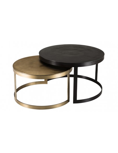 Lot deux tables gigognes Goldy