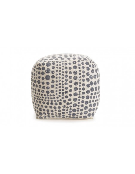 Pouf carré pois gris Sandra