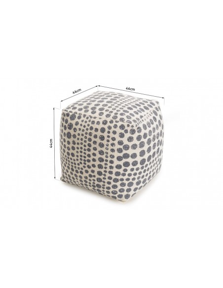 Dimensions pouf pois gris Sandra