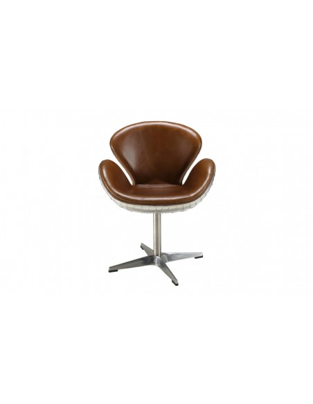 Fauteuil nevada cuir marron