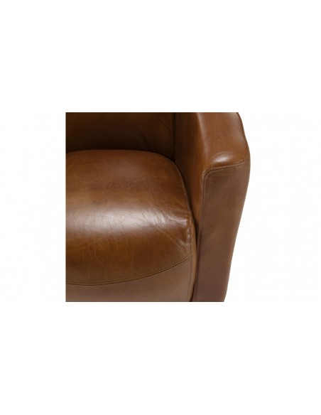 Fauteuil vintage cuir Herman