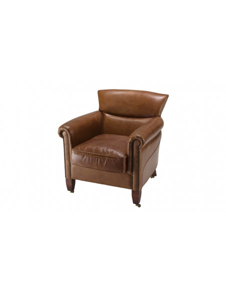 Fauteuil vintage roulettes Herman