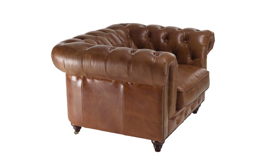 CHESTERFIELD CUIR CHAISE Fauteuil Luxe Meuble Canapé Bureau Neuf