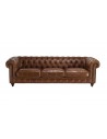 Canapé chesterfield cuir marron