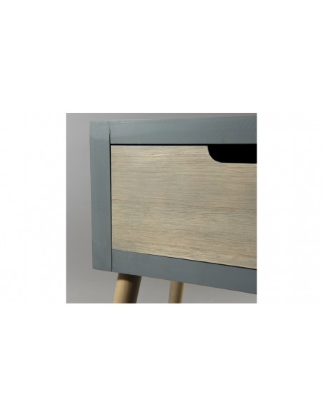 Chevet design gris bois Andrea