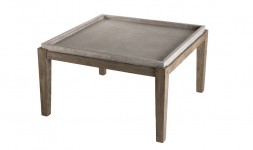 Table basse carrée béton acacia