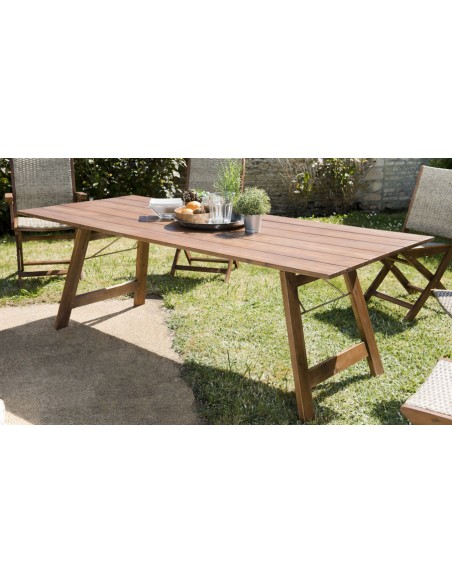 table de jardin pliante en bois