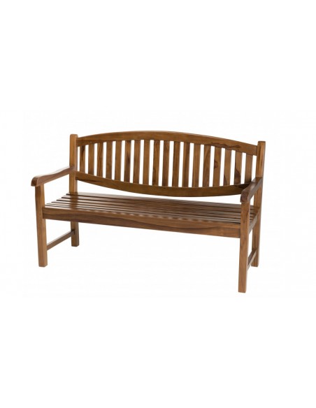 Banc jardin ovale teck huilé