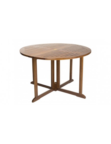 Table jardin ronde rabattable