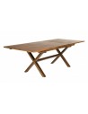 Table jardin pieds croisés teck