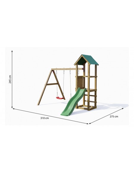 Dimensions aire jeux Lucas