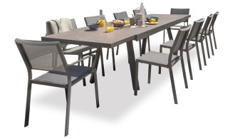 Salon jardin extensible céramique