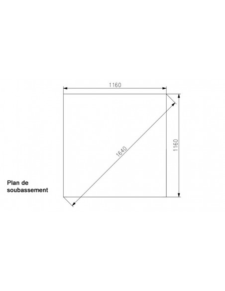 Plan soubassement abri jardin Maine