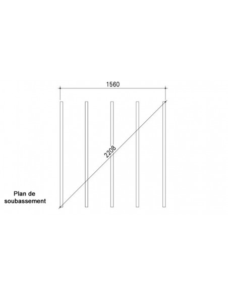 Plan soubassement abri jardin Arkansas