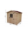 Dimensions abri jardin bois Nebraska