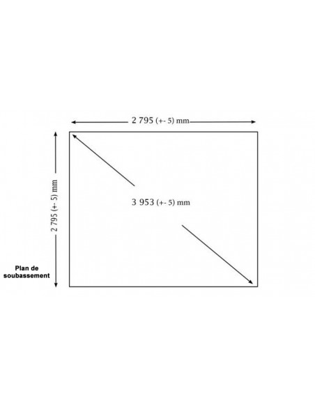 Plan soubassement abri jardin Vermont