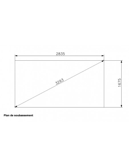 Plan soubassement abri jardin Caroline