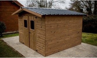 Abri jardin bois thermochauffé