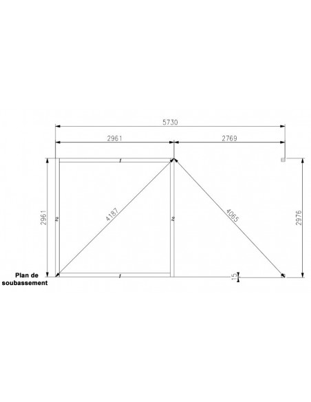 Plan soubassement chalet jardin Illinois