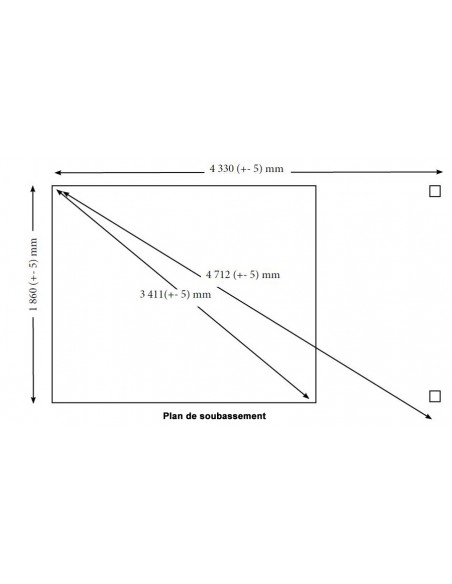 Plan soubassement Abri jardin Tenessee