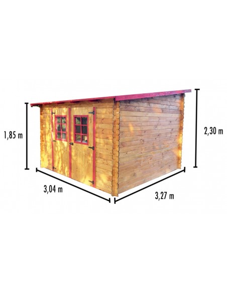 Dimensions abri jardin épicéa Manitoba