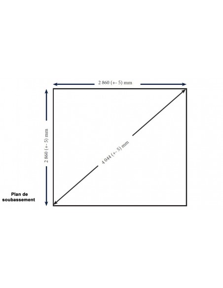 Plan soubassement abri jardin Manitoba