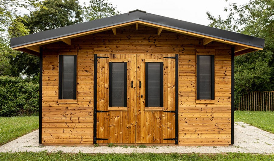 Abri de jardin en bois traité THT avec plancher 2,5 m² - Habrita