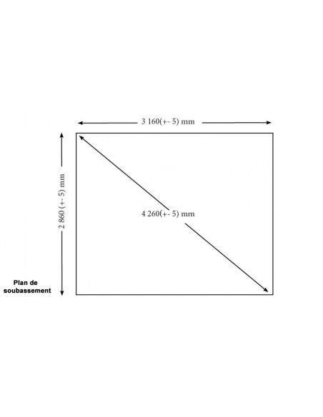 Plan soubassement abri jardin Edward