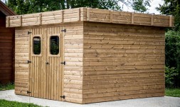 Abri de jardin haut de gamme bois THT 9,24 m2 - Britania