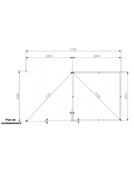 Plan soubassement abri jardin Wyoming