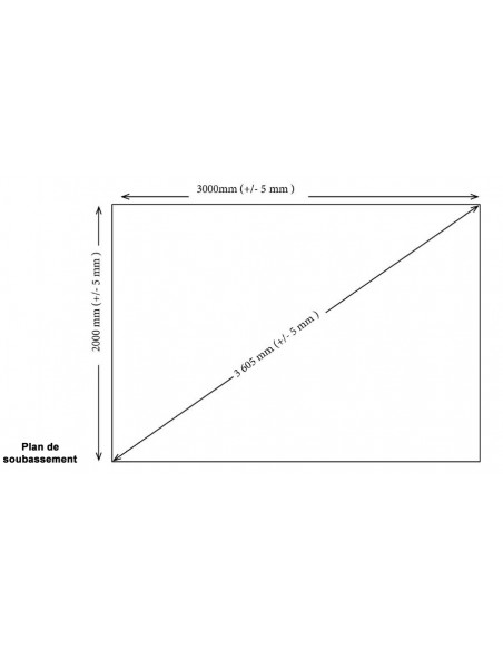 Plan soubassement abri jardin Minnesota