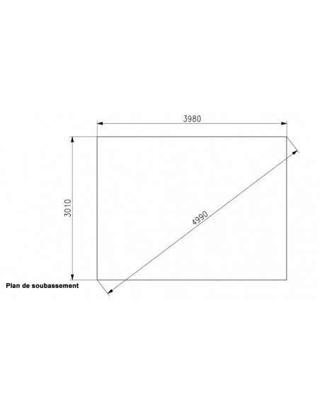 Plan soubassement abri jardin Luton