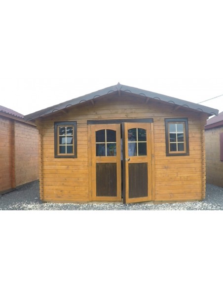 Chalet bois 15m2 350x450cm CHARLY de Jardin et Chalet