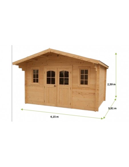 Abri de jardin EXTERIEUR DREAM 44mm - 14m²