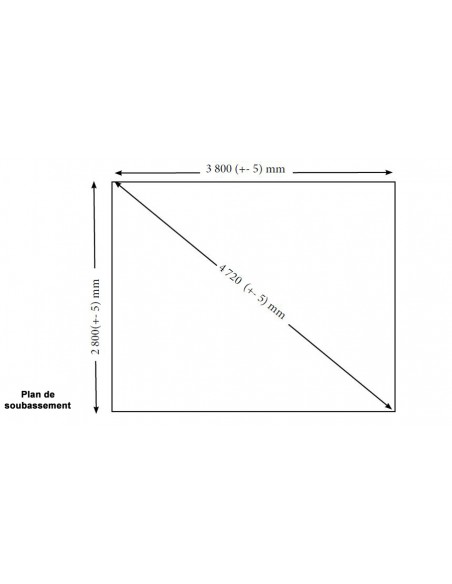 Plan soubassement abri jardin Turner