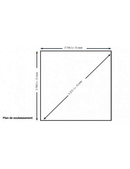 Plan soubassement Abri jardin Moore