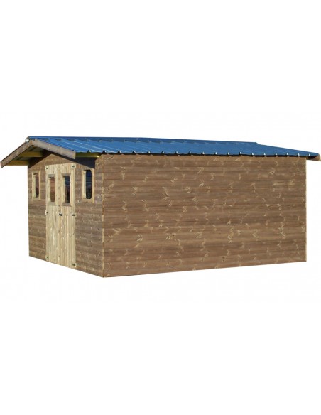 Abri jardin bois épicéa thermochauffé