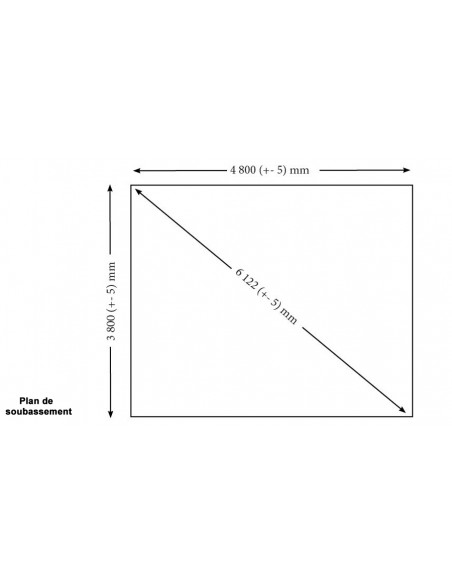 Plan soubassement abri jardin Burton