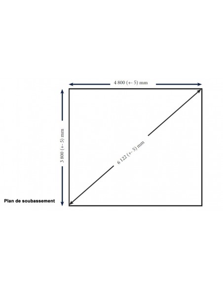 Plan soubassement abri jardin Murphy