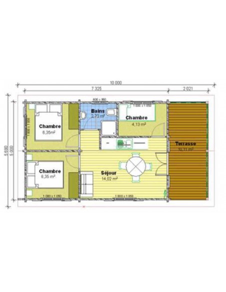 Plan chalet jardin habitable Portland