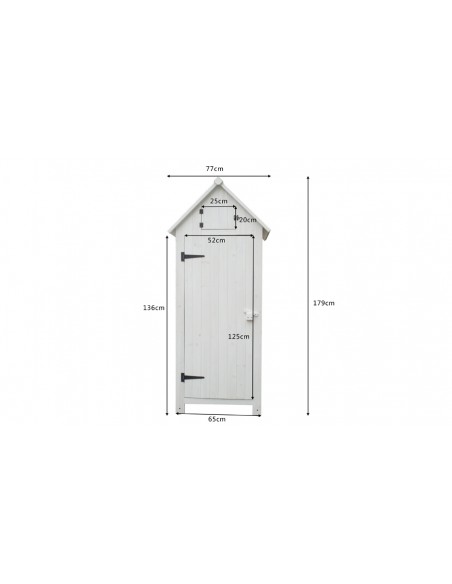 Dimensions armoire jardin blanc Playa