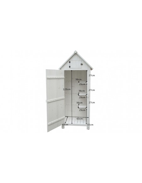 Armoire jardin bois blanc Playa