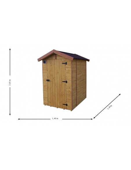 Dimensions cabane toilette sèche Terry